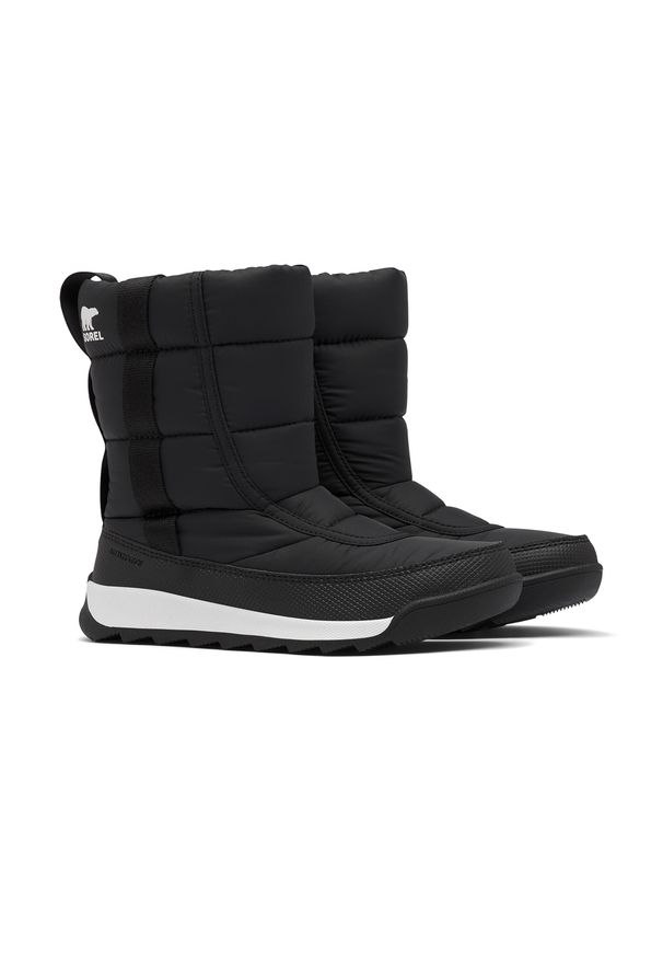sorel - Śniegowce dziecięce Sorel Outh Whitney II Puffy Mid. Kolor: czarny. Sezon: zima. Sport: turystyka piesza
