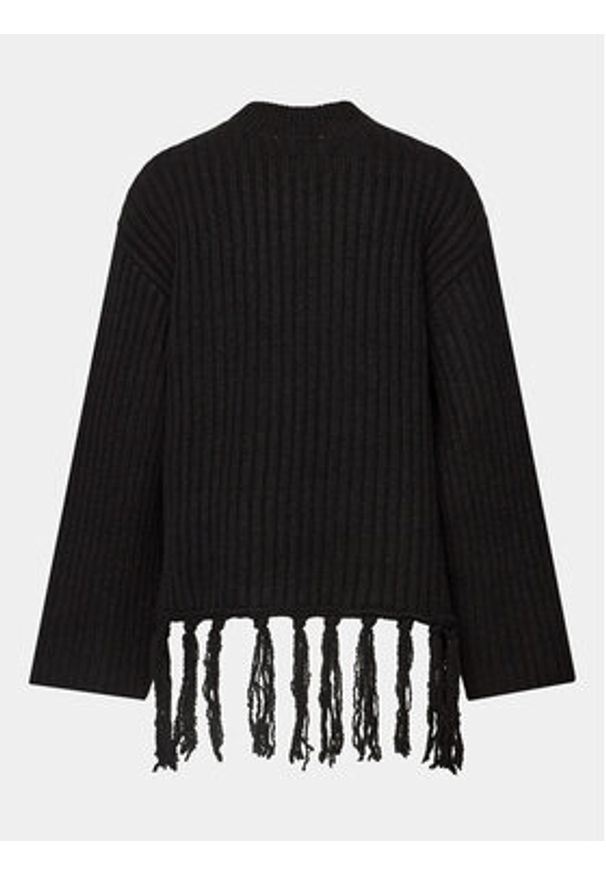 Edited Sweter Narumol Czarny Oversize. Kolor: czarny. Materiał: bawełna, lyocell
