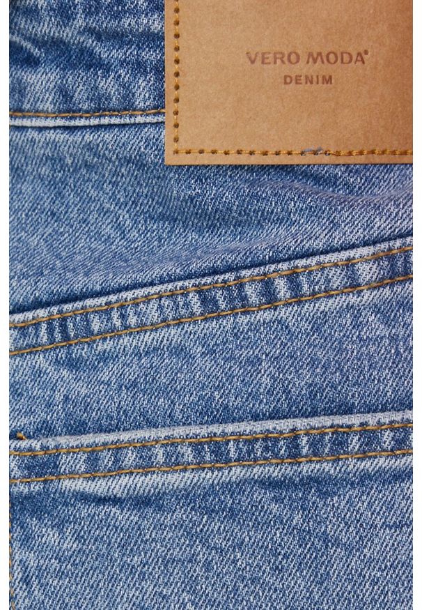 Vero Moda jeansy damskie high waist. Stan: podwyższony. Kolor: niebieski
