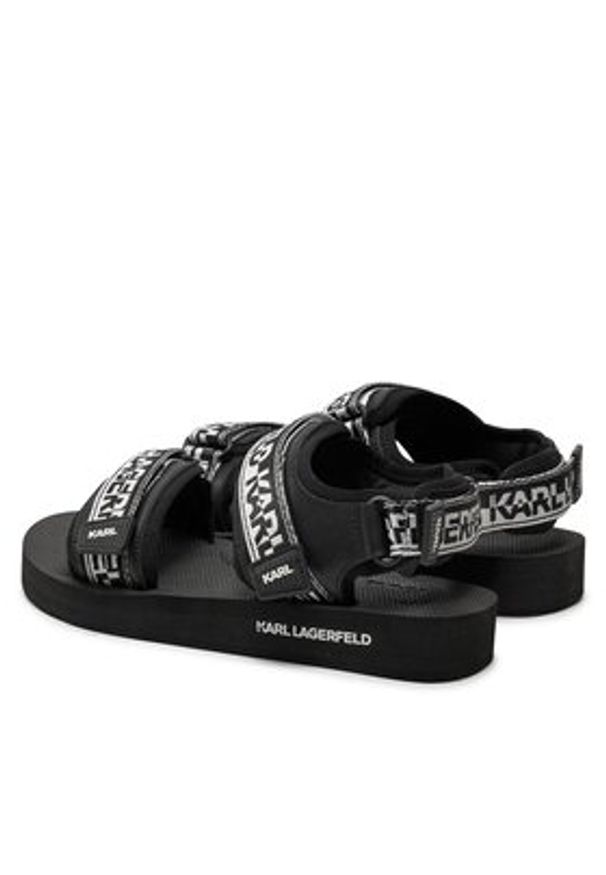 Karl Lagerfeld - KARL LAGERFELD Sandały KL70511 Czarny. Kolor: czarny. Materiał: materiał