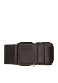 Wittchen - Damski portfel ze skórzanej plecionki mały ciemny brąz. Kolor: brązowy. Materiał: skóra. Wzór: aplikacja #2