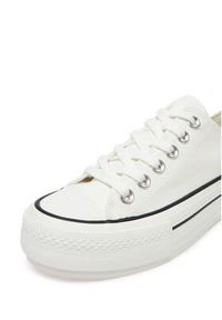 DeeZee Trampki SH-066 Biały. Kolor: biały. Materiał: materiał