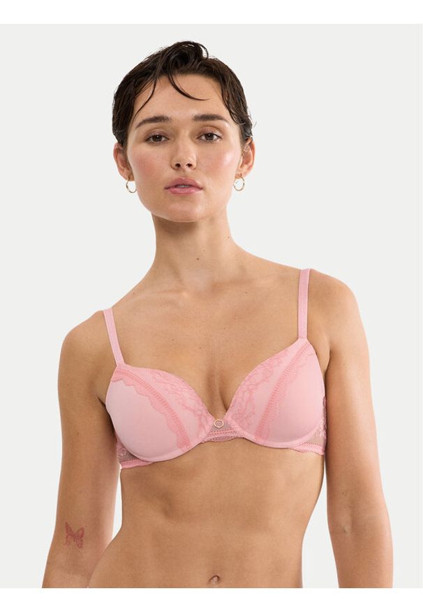 Triumph Biustonosz z fiszbiną Comfort Allure 10226435 Różowy jasny. Kolor: różowy. Materiał: syntetyk