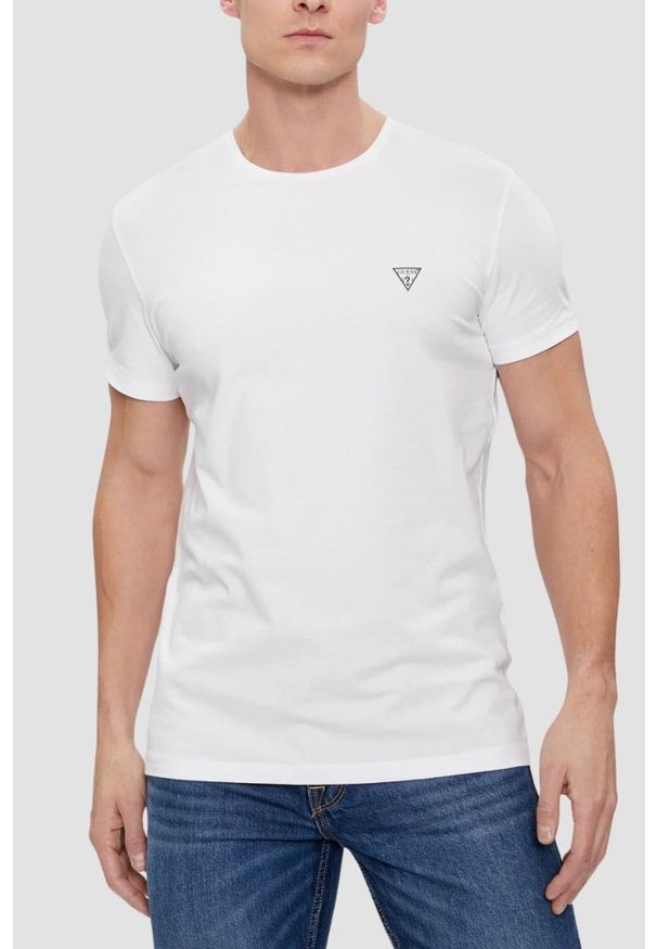 Guess - GUESS Zestaw białych męskich koszulek Caleb Hero 2PACK. Kolor: biały