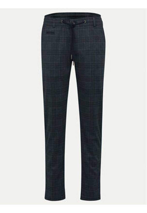Bugatti Chinosy 4036 66898B Granatowy Slim Fit. Kolor: niebieski. Materiał: syntetyk