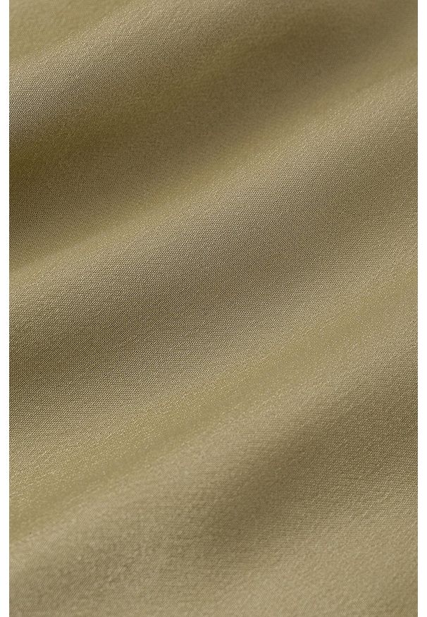 IVY & OAK - Sukienka Dena. Kolor: zielony. Materiał: włókno, wiskoza, satyna, materiał. Długość rękawa: długi rękaw. Wzór: ze splotem. Typ sukienki: rozkloszowane