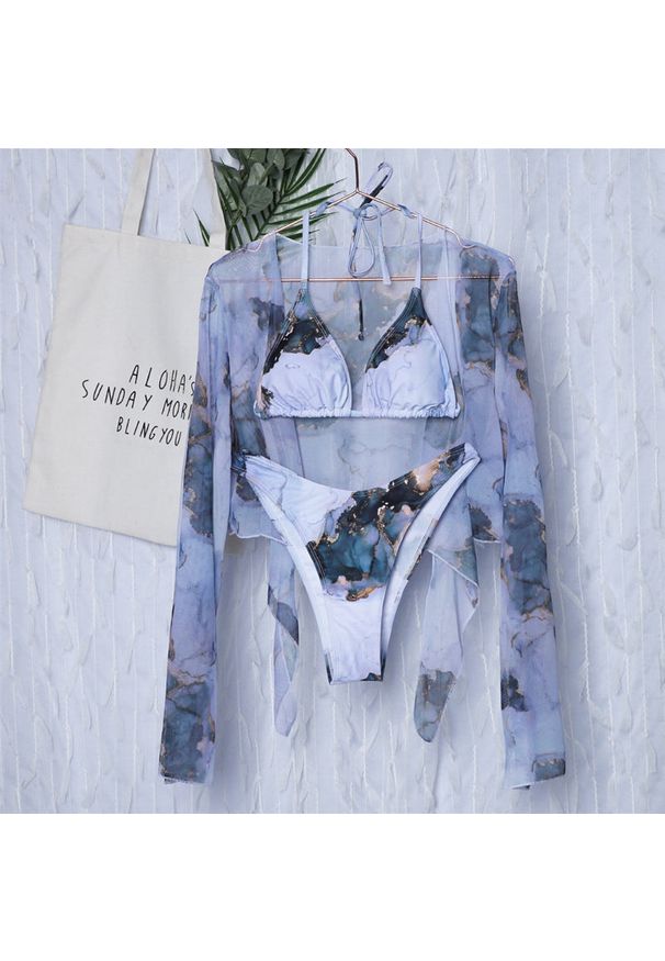 Intica - Strój kąpielowy z narzutką na plażę i basen Eliina. Kolor: wielokolorowy. Materiał: materiał