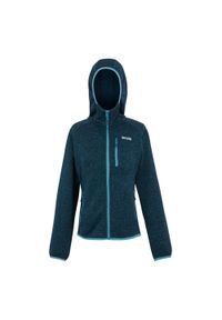Regatta - Bluza Polarowa Damska Z Kapturem Newhill. Typ kołnierza: kaptur. Kolor: niebieski, zielony, wielokolorowy. Materiał: polar. Sezon: zima. Styl: sportowy. Sport: turystyka piesza #1