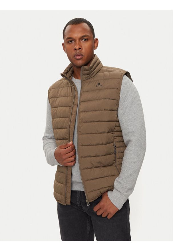 Whistler Bezrękawnik Edge W242278 Beżowy Regular Fit. Kolor: beżowy. Materiał: syntetyk. Długość rękawa: bez rękawów