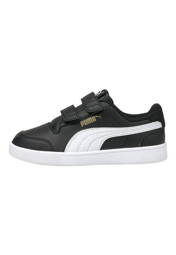 Buty do chodzenia dla dzieci Puma Shuffle JR. Okazja: na co dzień. Zapięcie: sznurówki. Kolor: biały, wielokolorowy, czarny. Materiał: materiał, syntetyk. Szerokość cholewki: normalna. Sport: turystyka piesza