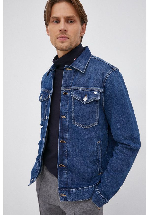 TOMMY HILFIGER - Tommy Hilfiger - Kurtka jeansowa. Okazja: na co dzień. Kolor: niebieski. Materiał: jeans. Styl: casual