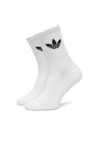 Adidas - adidas Zestaw 3 par wysokich skarpet unisex Trefoil Cushion IJ5616 Biały. Kolor: biały. Materiał: bawełna, materiał