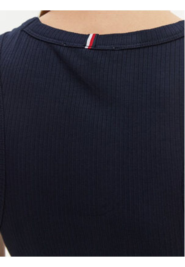 TOMMY HILFIGER - Tommy Hilfiger Sukienka codzienna WW0WW39342 Granatowy Regular Fit. Okazja: na co dzień. Kolor: niebieski. Materiał: wiskoza. Typ sukienki: proste. Styl: casual