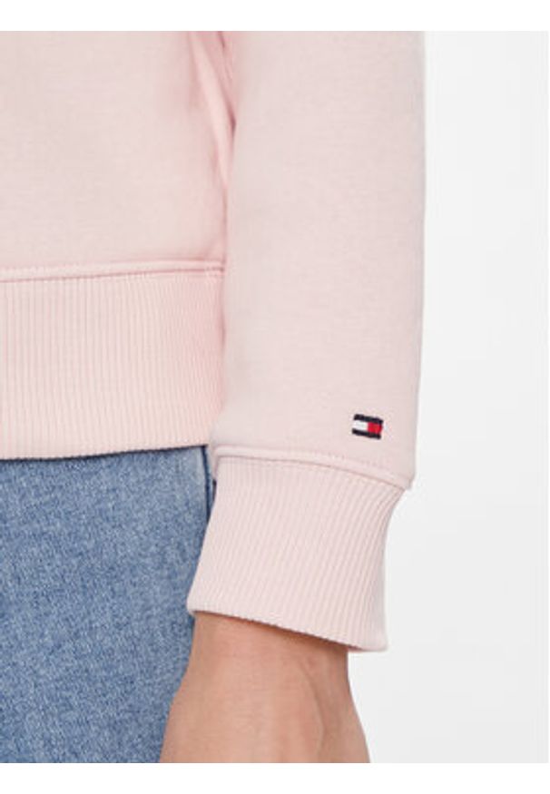 TOMMY HILFIGER - Tommy Hilfiger Bluza Logo WW0WW39791 Różowy Regular Fit. Kolor: różowy. Materiał: bawełna, syntetyk