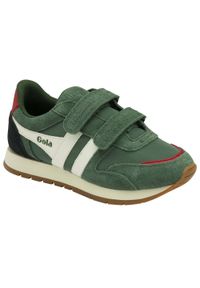 Sneakersy dla dzieci Gola Austin Strap. Okazja: na co dzień. Kolor: biały, wielokolorowy, zielony #1