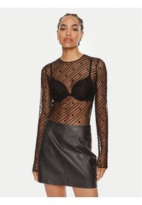 Elisabetta Franchi Body BO-004-46E2 Czarny Regular Fit. Kolor: czarny. Materiał: syntetyk