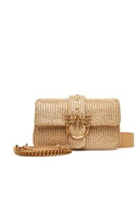 Pinko - PINKO Torebka Love One Mini Slouchy Fl PE 25 PLTT 104340 A2CE Złoty. Kolor: złoty