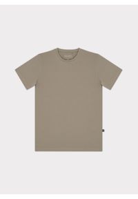 Pako Lorente - PAKO LORENTE – Bawełniany beżowy t-shirt z okrągłym dekoltem. Okazja: na co dzień. Kolor: czerwony, beżowy. Materiał: bawełna. Styl: casual #3