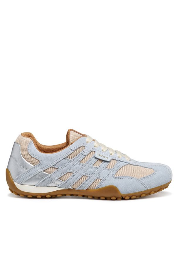 Geox Sneakersy D Snake Original D65B0A 01422 C1S0B Błękitny. Kolor: niebieski. Materiał: skóra, zamsz