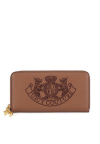 Juicy Couture Duży Portfel Damski BIJXT8652WVP Brązowy. Kolor: brązowy