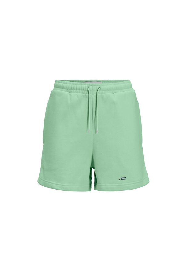 Szorty damskie JJXX Jxallison Relaxed Logo. Kolor: zielony. Materiał: bawełna. Sport: fitness