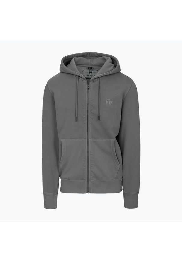 PITBULL - Bluza męska Pitbull Lancaster 2 Hooded Zip Sweatshirt. Kolor: szary