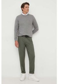 TOMMY HILFIGER - Tommy Hilfiger sweter z domieszką kaszmiru kolor szary lekki. Kolor: szary. Materiał: kaszmir. Styl: klasyczny #4