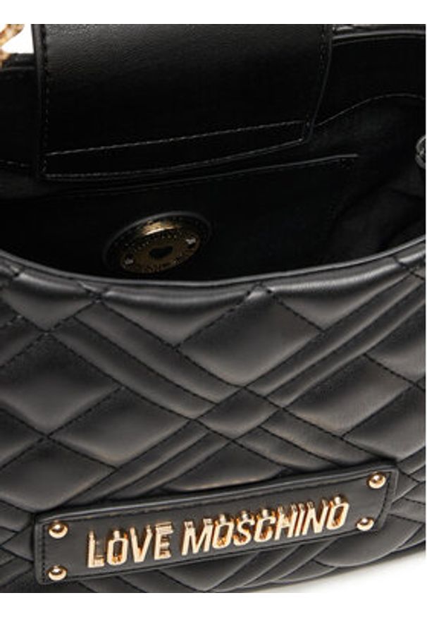 Love Moschino - LOVE MOSCHINO Torebka JC4208PP0MLA0000 Czarny. Kolor: czarny. Materiał: skórzane