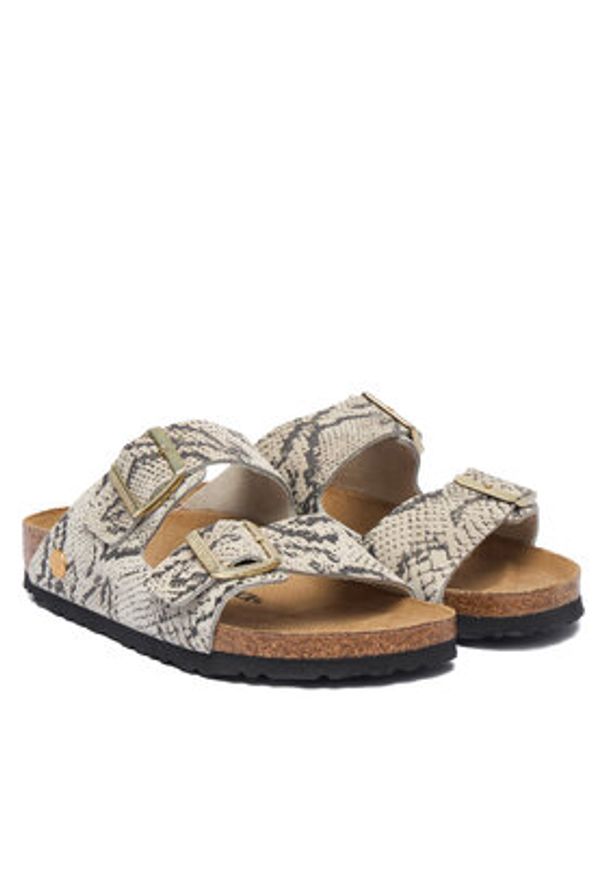 Birkenstock Klapki Arizona Print 1033065 Beżowy jasny. Kolor: beżowy. Materiał: skóra. Wzór: nadruk
