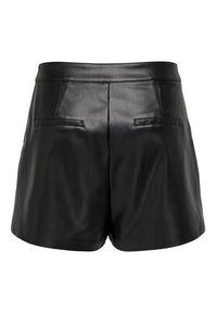 only - ONLY Szorty z imitacji skóry Tricia 15287184 Czarny Baggy Fit. Kolor: czarny. Materiał: skóra #4