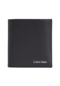 Calvin Klein Portfel męski Ck Concise Trifold 6Cc W/Coin K50K510593 Czarny. Kolor: czarny