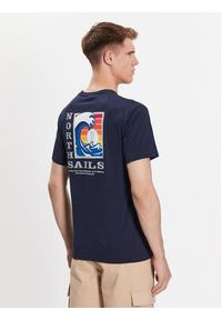 North Sails T-Shirt 692840 Granatowy Regular Fit. Kolor: niebieski. Materiał: bawełna