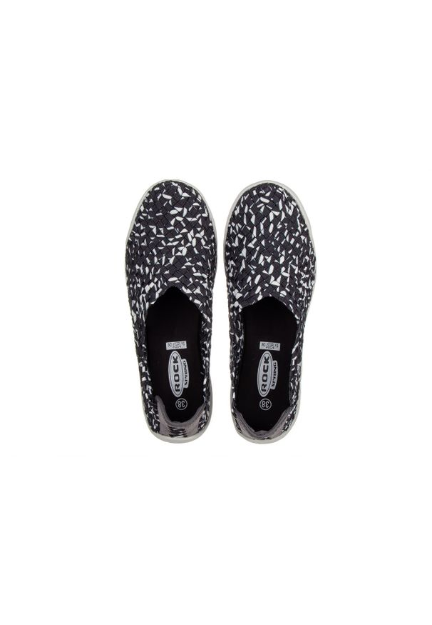 Półbuty Rock Inoko Black Ice Smoke 032843, Czarny, Materiał. Kolor: czarny. Materiał: tkanina. Szerokość cholewki: normalna. Sezon: wiosna, lato. Styl: rockowy