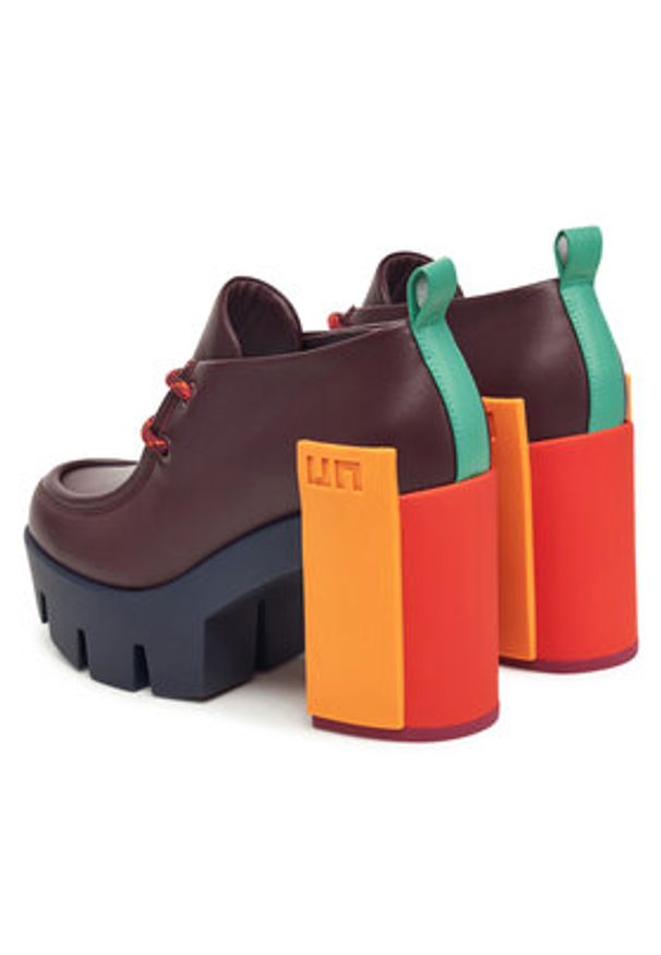 United Nude Półbuty Grip Moc Mid 1095792416 Bordowy. Kolor: czerwony. Materiał: skóra