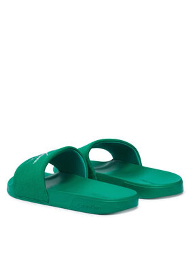 Calvin Klein Klapki Ess Slide Cv YM0YM01393 Zielony. Kolor: zielony. Materiał: materiał