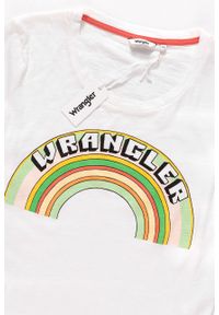 Wrangler - WRANGLER T SHIRT DAMSKI GRAPHIC TEE OFFWHITE W702RG902 112130900. Wzór: nadruk