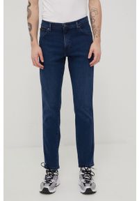 Wrangler jeansy TEXAS TAPER BLUE GAMBIT męskie. Kolor: niebieski