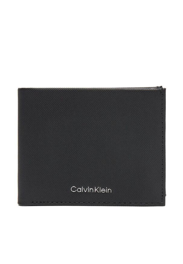 Calvin Klein Portfel męski Ck Must Billfold W Coin LV04D1043G Czarny. Kolor: czarny. Materiał: skóra