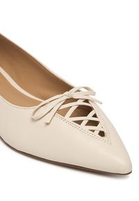 Lauren Ralph Lauren - LAUREN RALPH LAUREN Baleriny 802P06376003 Biały. Kolor: biały. Materiał: skóra #3