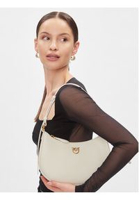 Pinko Torebka Half Moon Mini Fl . PE 24 PLTT 102790 A0F1 Écru. Materiał: skórzane