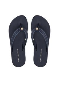 TOMMY HILFIGER - Tommy Hilfiger Japonki Hilfiger Webbing Beach Sandal FW0FW08515 Granatowy. Kolor: niebieski. Materiał: materiał