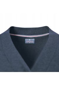 Bawełniany Sweter Męski, Rozpinany (Kardigan) - Pako Jeans - Jasny Granat. Okazja: na spotkanie biznesowe, do pracy. Kolor: niebieski. Materiał: bawełna. Styl: biznesowy, klasyczny #6