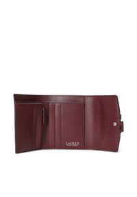Lauren Ralph Lauren - LAUREN RALPH LAUREN Portfel damski 432966782009 Bordowy. Kolor: czerwony. Materiał: skóra