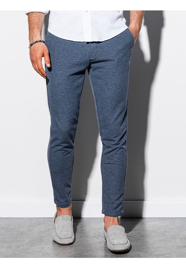 Niebieskie spodnie Ombre Clothing eleganckie
