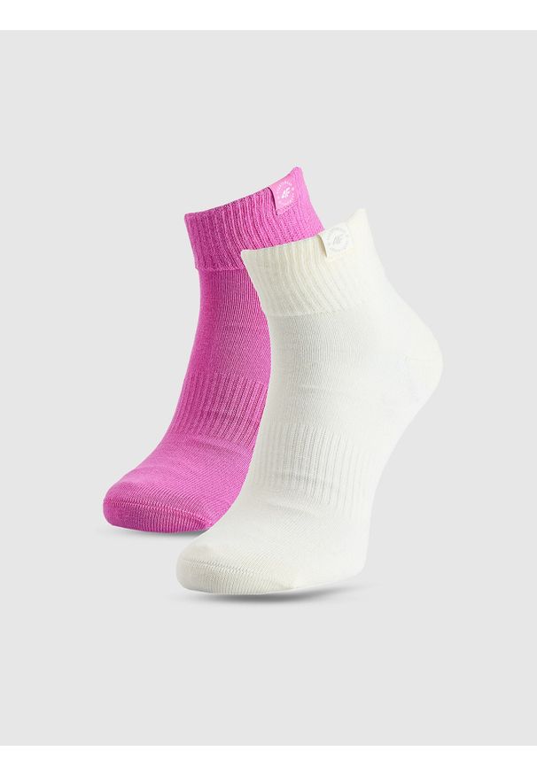 4f - 4F Skarpetki casual za kostkę (2-pack) dziewczęce - multikolor 38-40. Kolor: wielokolorowy. Materiał: materiał, bawełna, poliamid, włókno