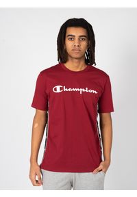 Champion T-Shirt | 217835 | Mężczyzna | Czerwony. Okazja: na co dzień. Kolor: czerwony. Materiał: bawełna. Wzór: nadruk. Styl: casual, sportowy