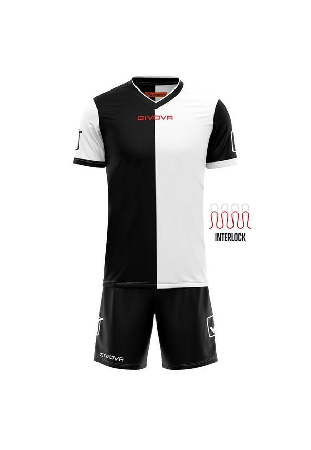 Zestaw sportowy Givova Combo L – 100% poliester. Kolor: czarny, niebieski, wielokolorowy. Materiał: poliester. Wzór: haft. Sport: piłka nożna