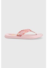 Helly Hansen japonki damskie kolor różowy na płaskim obcasie. Kolor: różowy. Materiał: materiał, guma. Obcas: na obcasie. Wysokość obcasa: niski