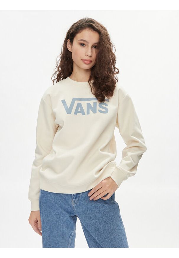 Vans Bluza Classic V Bff Crew VN000A5Q Beżowy Regular Fit. Kolor: beżowy. Materiał: syntetyk