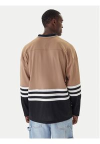 Adidas - adidas Longsleeve JY0251 Beżowy Loose Fit. Kolor: beżowy. Materiał: syntetyk. Długość rękawa: długi rękaw #3